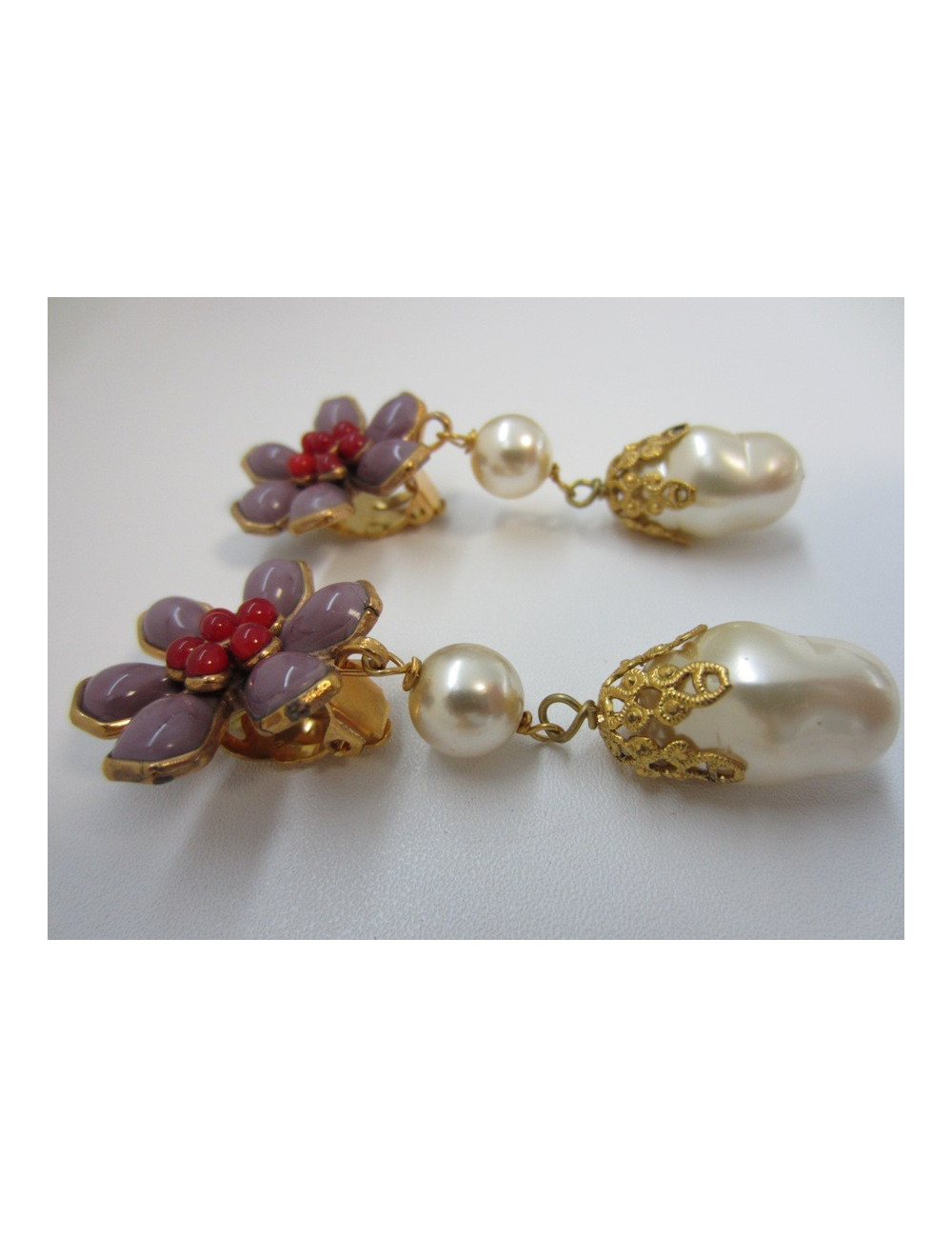 Clips couture en pâte de verre MARGUERITE DE VALOIS