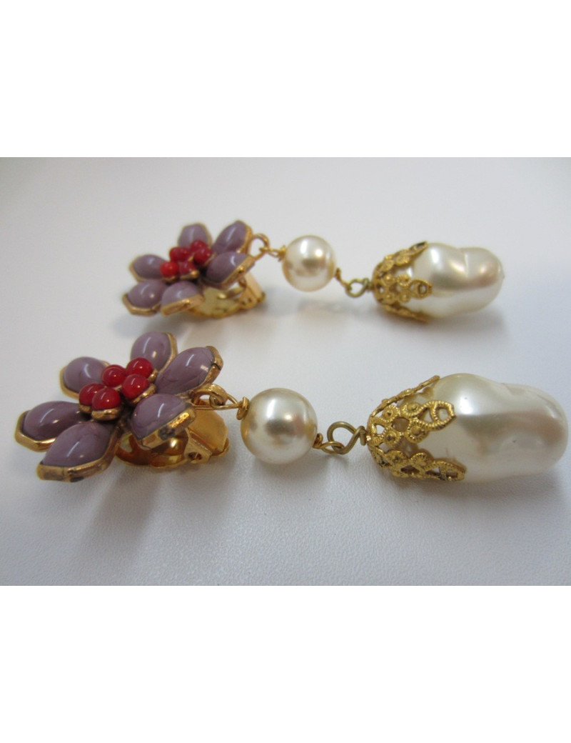 Clips couture en pâte de verre MARGUERITE DE VALOIS