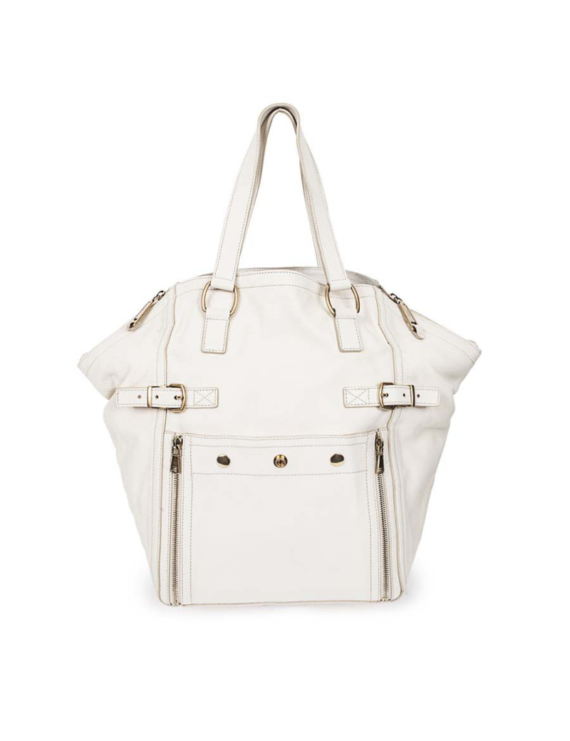 Sac 'Downtown' SAINT LAURENT cuir grainé beige