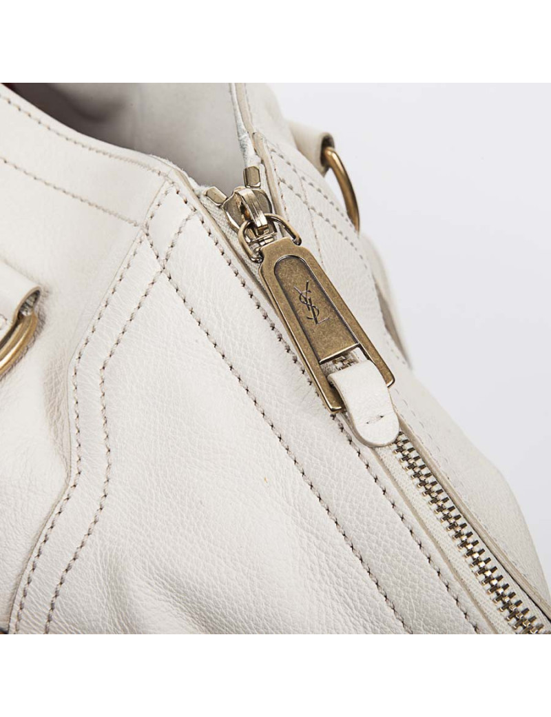 Sac 'Downtown' SAINT LAURENT cuir grainé beige