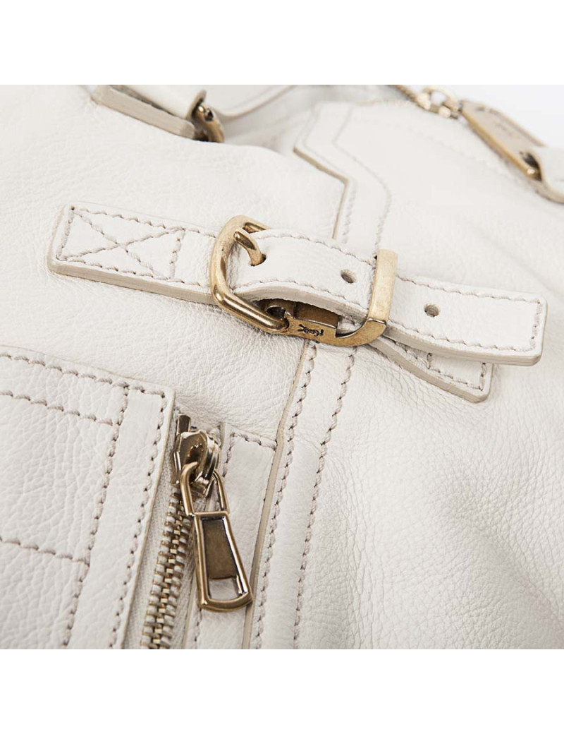 Sac 'Downtown' SAINT LAURENT cuir grainé beige