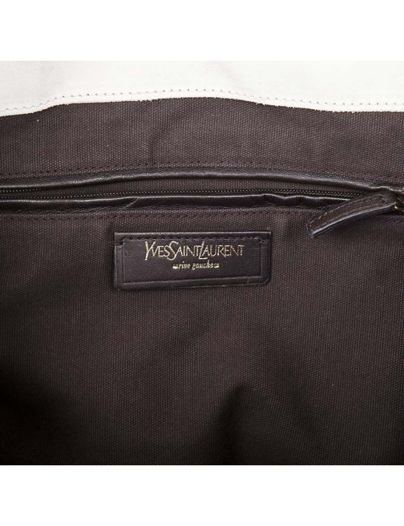 Sac 'Downtown' SAINT LAURENT cuir grainé beige