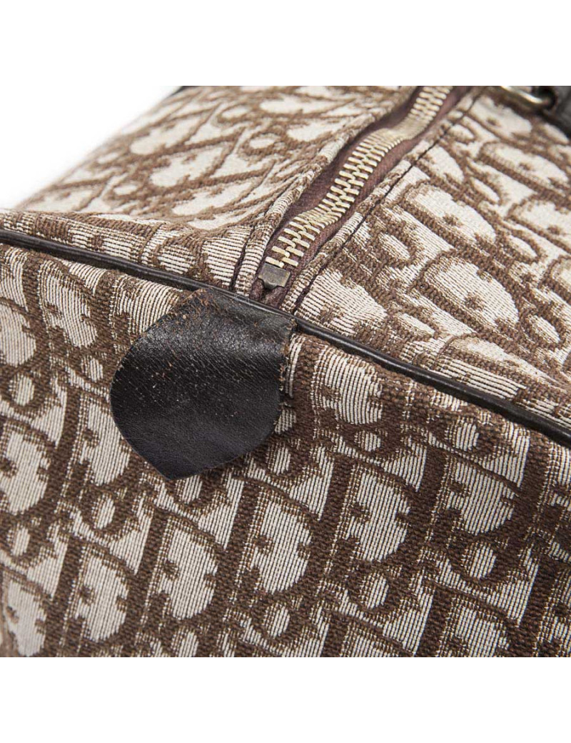 Sac 'Speedy' CHRISTIAN DIOR toile monogram marron vintage