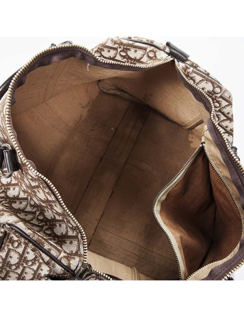 Sac 'Speedy' CHRISTIAN DIOR toile monogram marron vintage