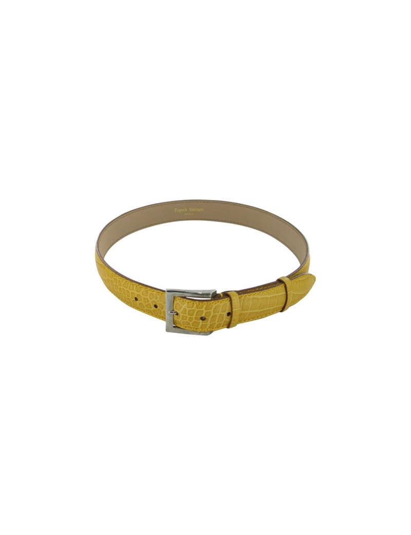 Ceinture cuir jaune FRANCK NAMANI