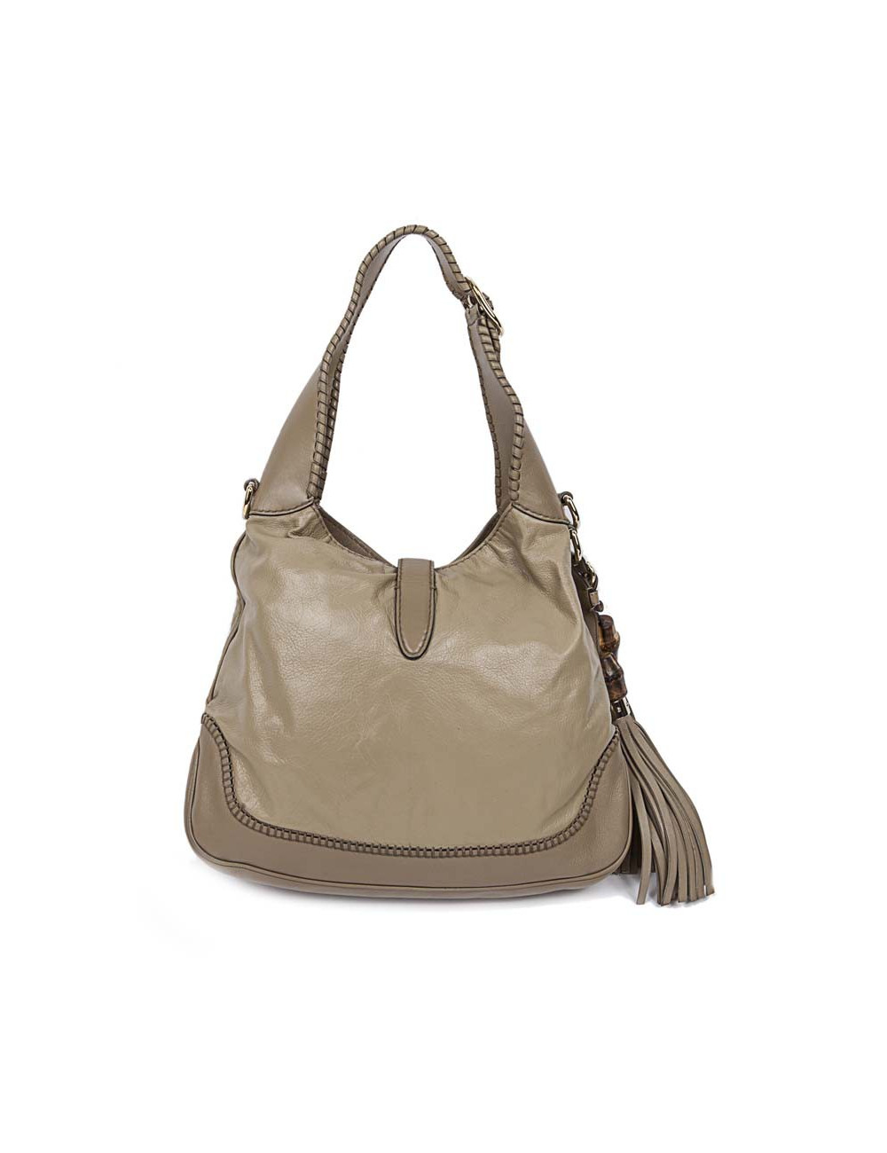 Smooth leather GUCCI bag beige