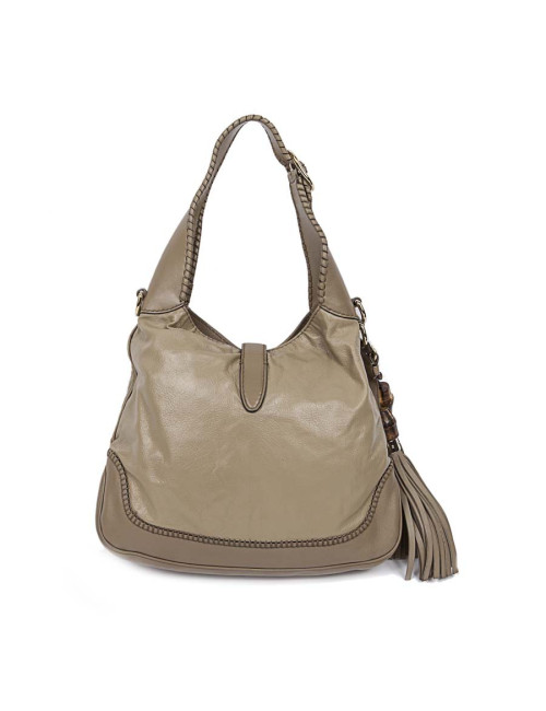 Smooth leather GUCCI bag beige