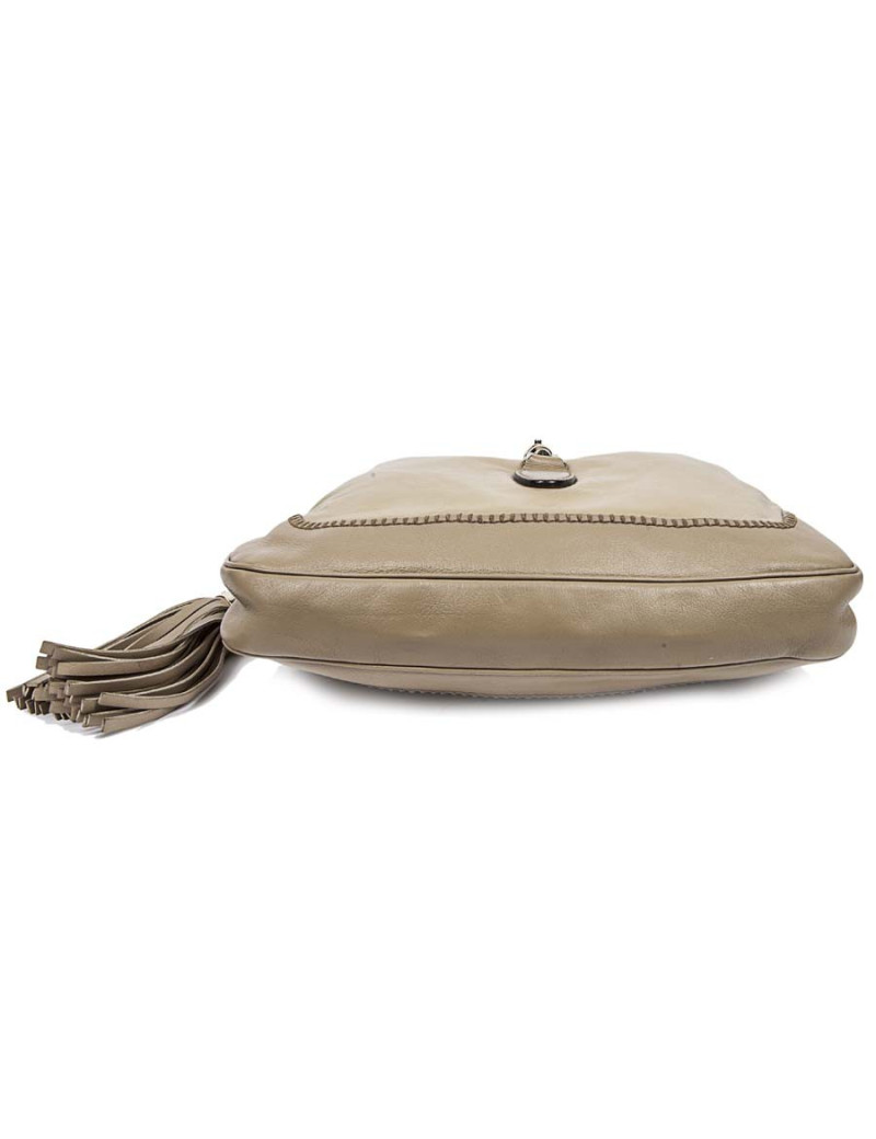 Smooth leather GUCCI bag beige