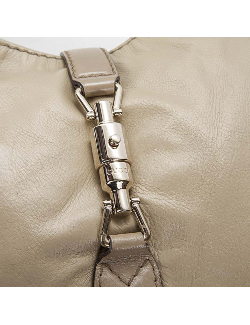 Smooth leather GUCCI bag beige