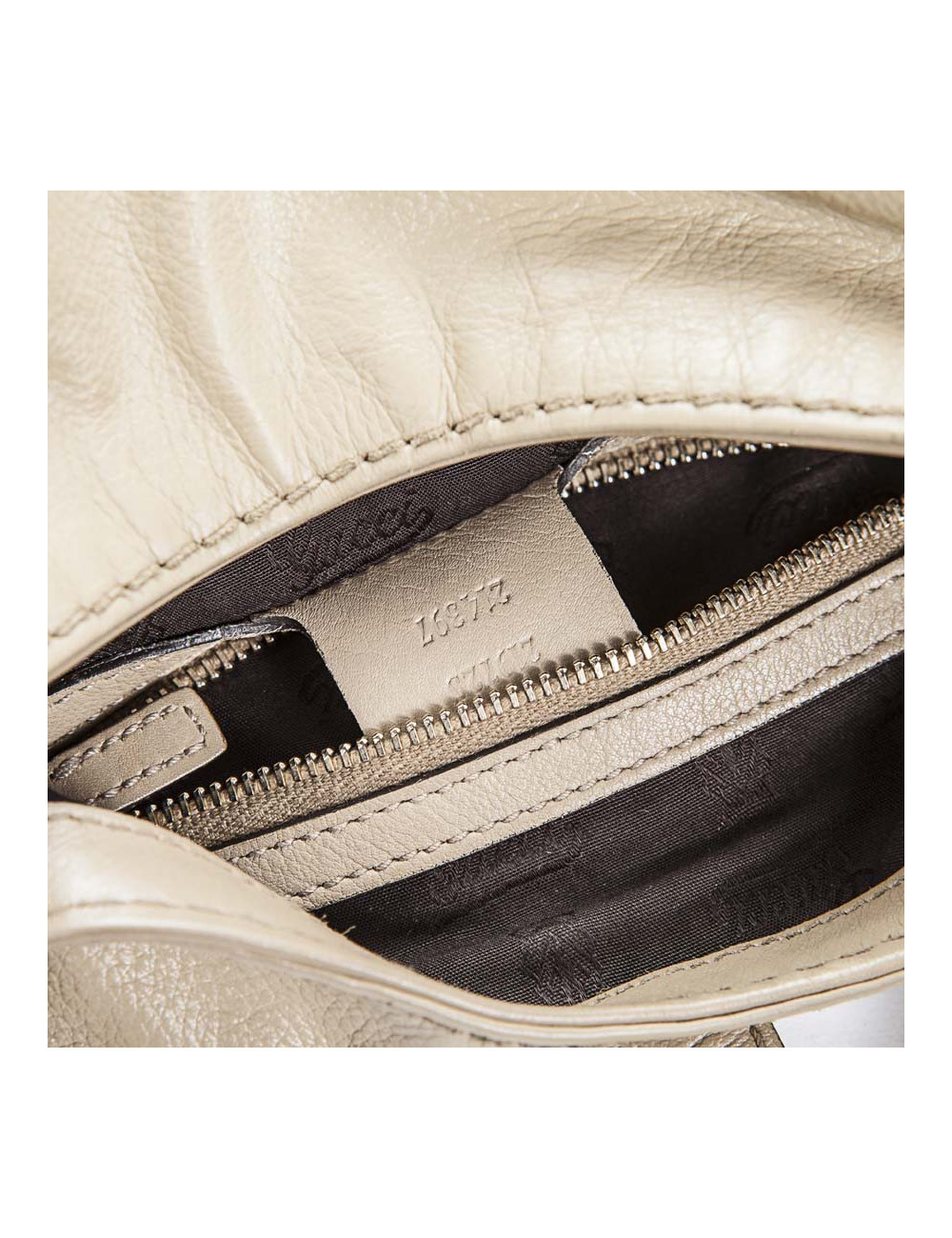 Smooth leather GUCCI bag beige