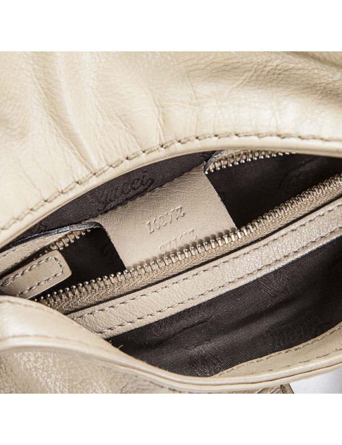 Smooth leather GUCCI bag beige