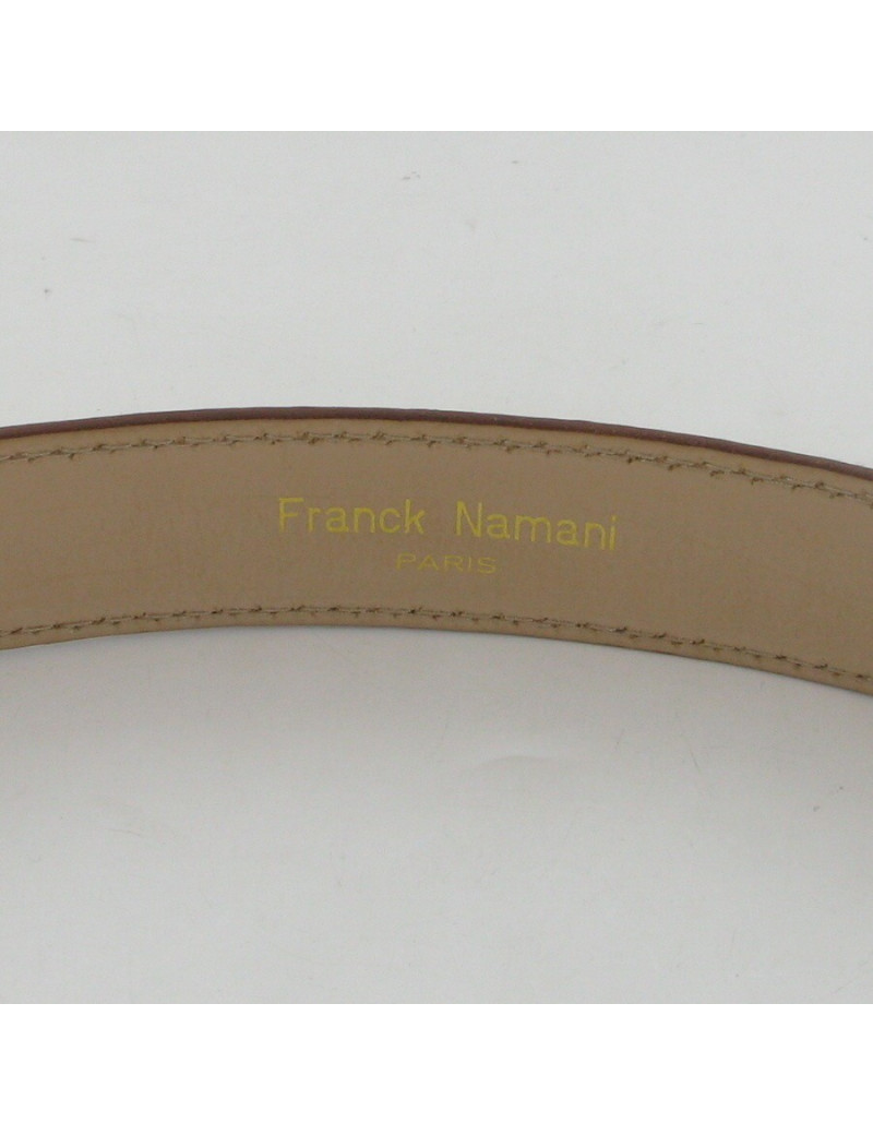 Ceinture cuir jaune FRANCK NAMANI