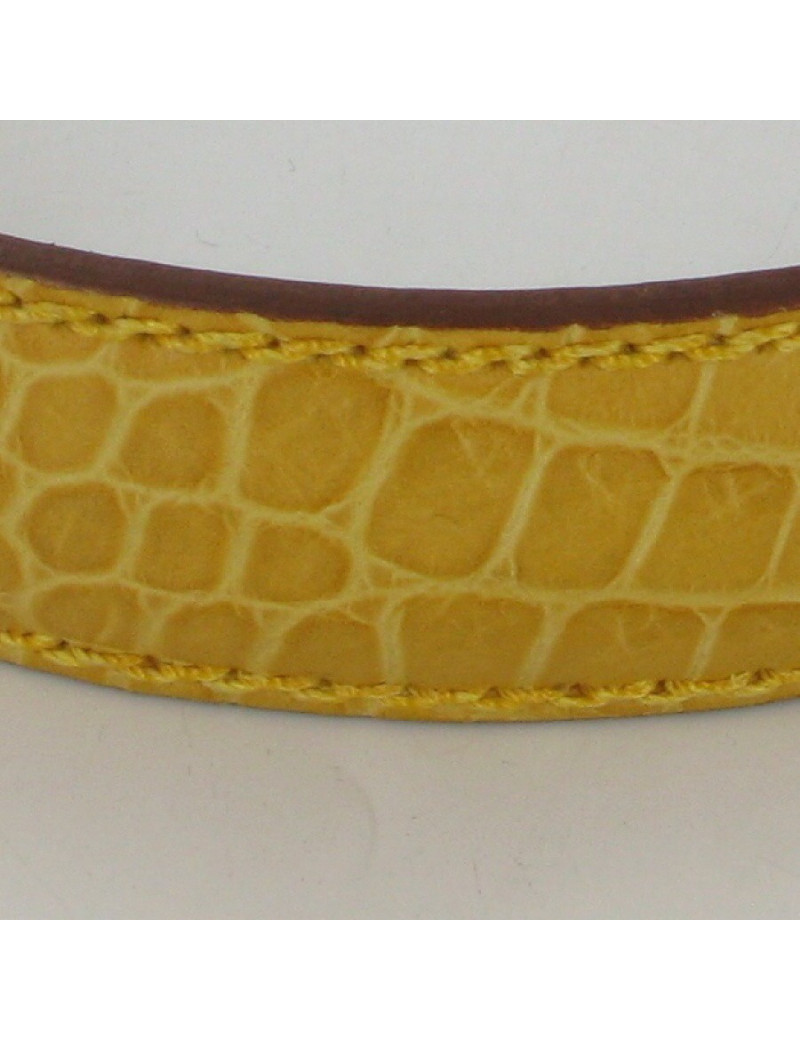 Ceinture cuir jaune FRANCK NAMANI