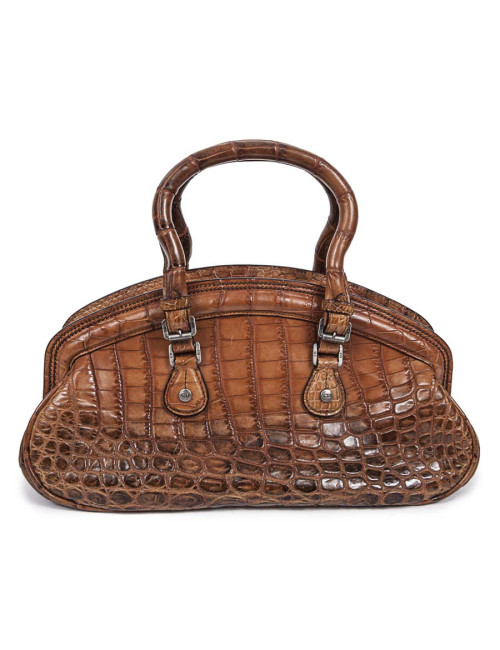 Sac DIOR en crocodile tabac