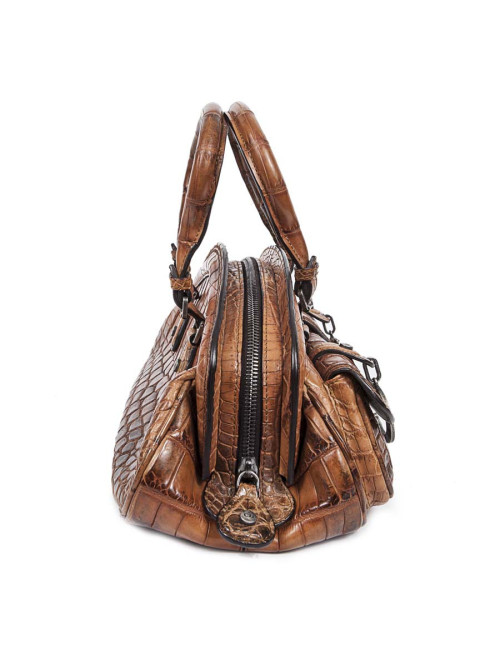 Sac DIOR en crocodile tabac