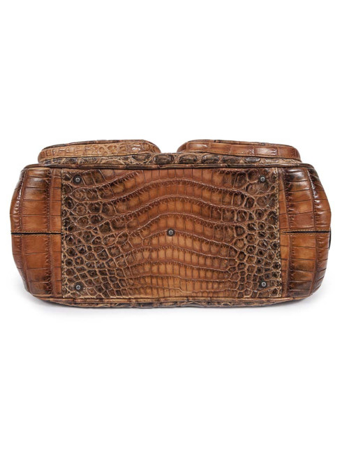 Sac DIOR en crocodile tabac