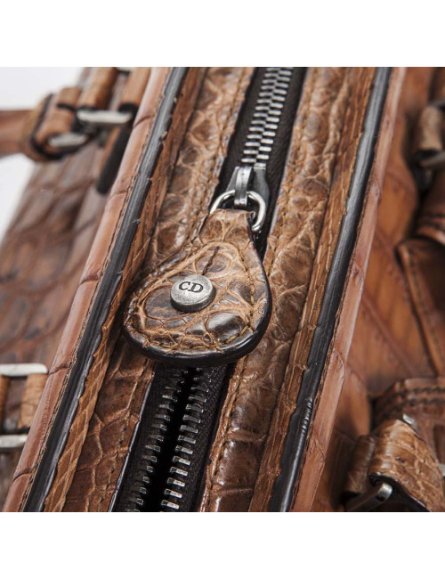 Sac DIOR en crocodile tabac