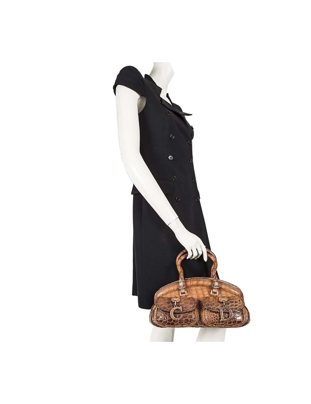 Sac DIOR en crocodile tabac