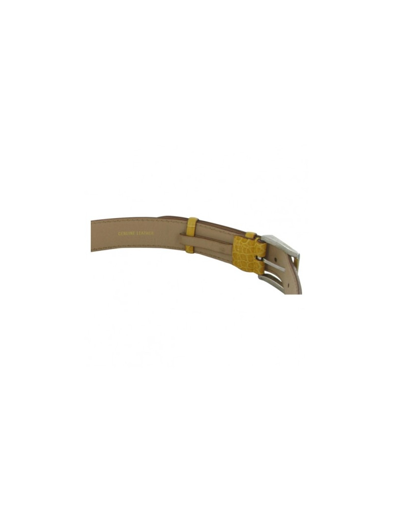 Ceinture cuir jaune FRANCK NAMANI