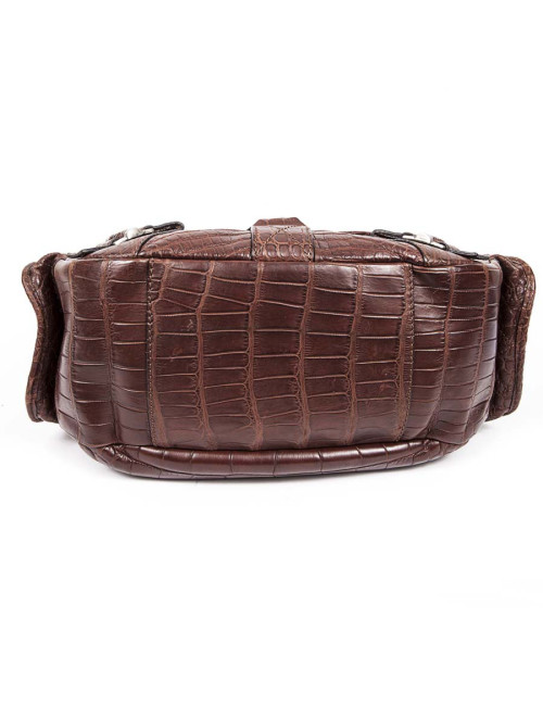 DIOR wallet in matte tobacco crocodile bag