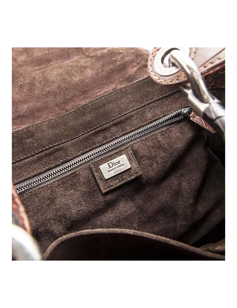 DIOR wallet in matte tobacco crocodile bag