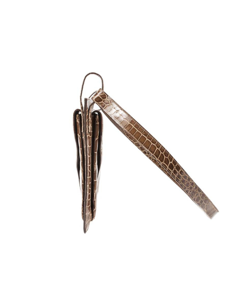 Bag BOTTEGA VENETA crocodile honey