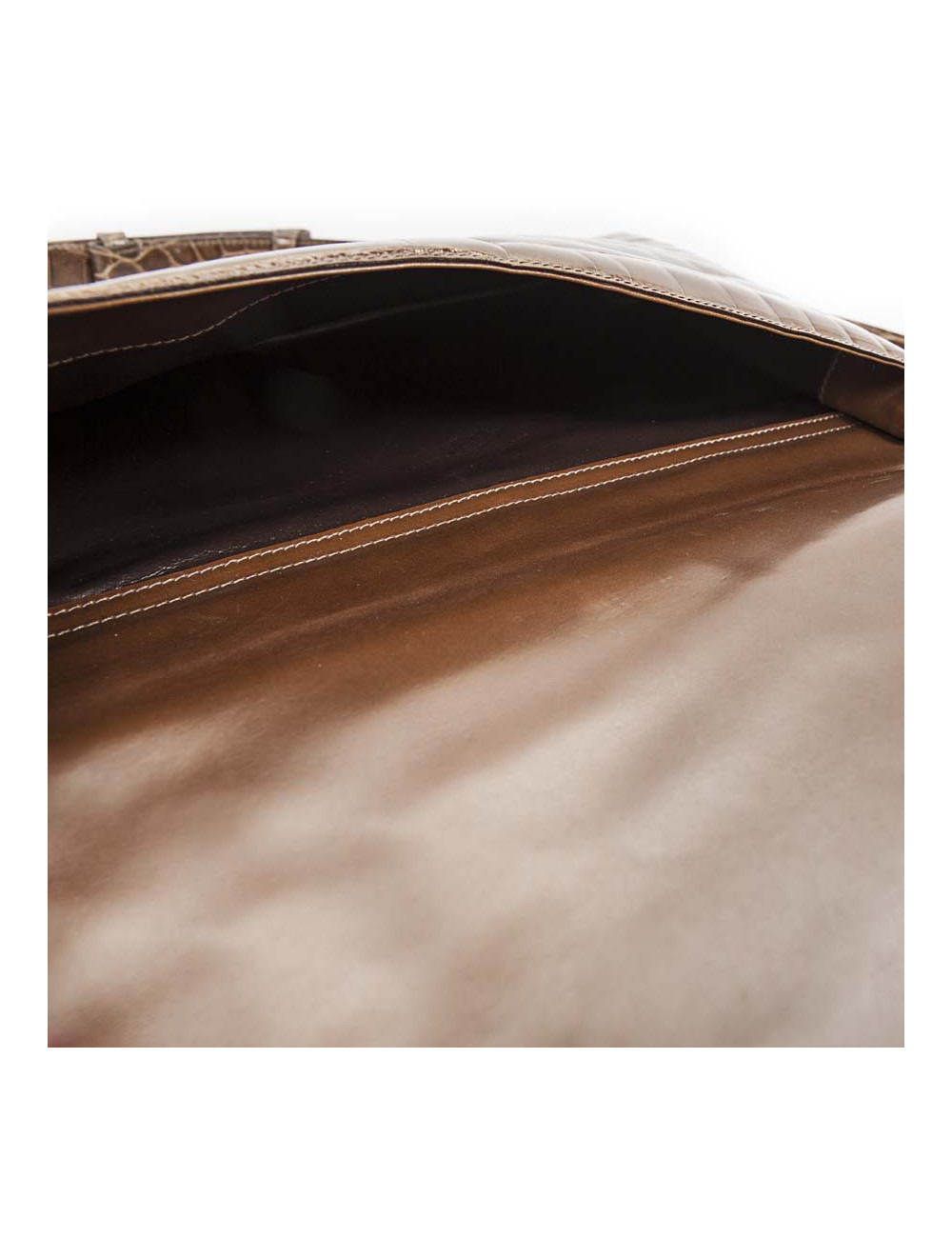 Bag BOTTEGA VENETA crocodile honey