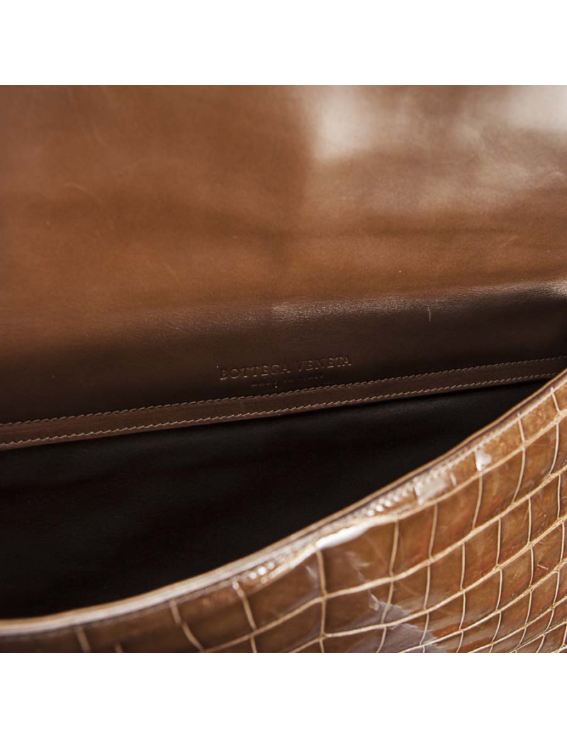 Bag BOTTEGA VENETA crocodile honey