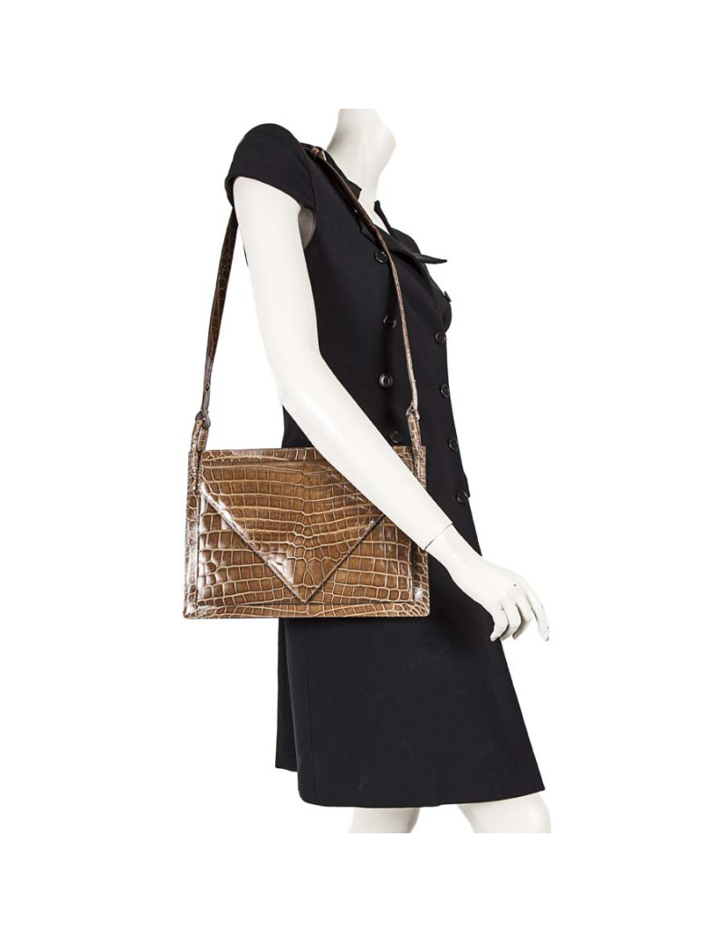 Bag BOTTEGA VENETA crocodile honey