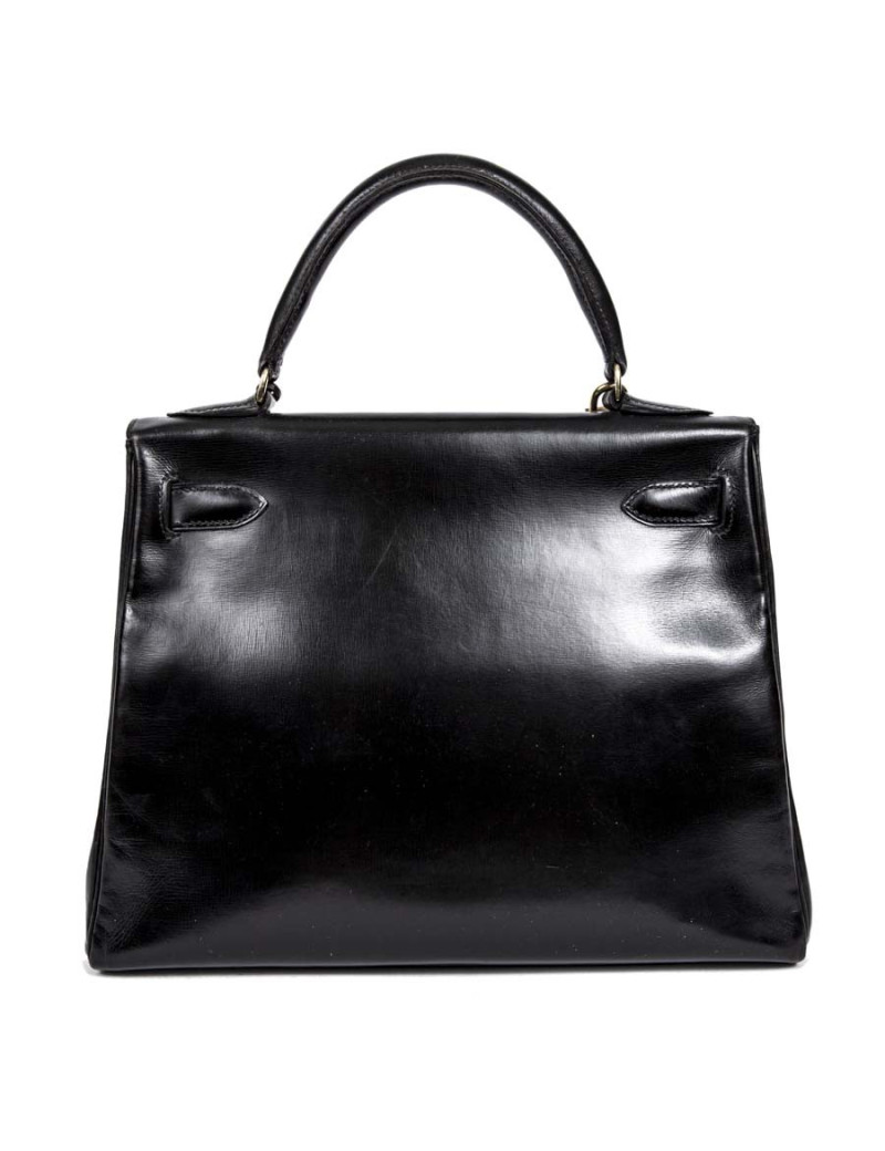 Sac HERMES Kelly 28 box noir