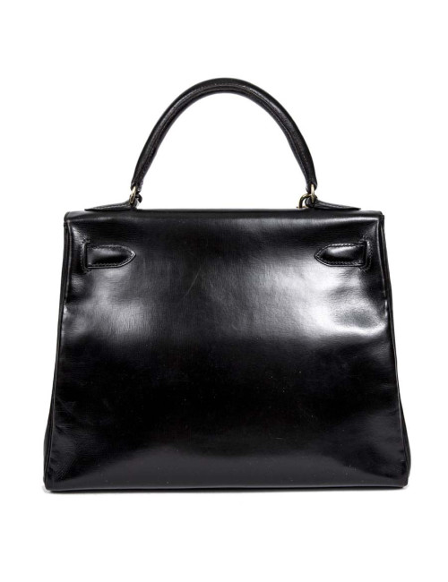 Sac HERMES Kelly 28 box noir