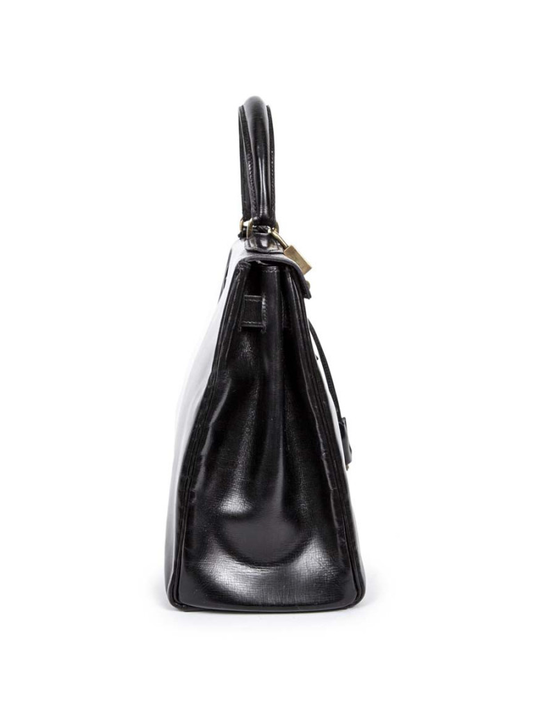 HERMES Kelly 28 black box bag