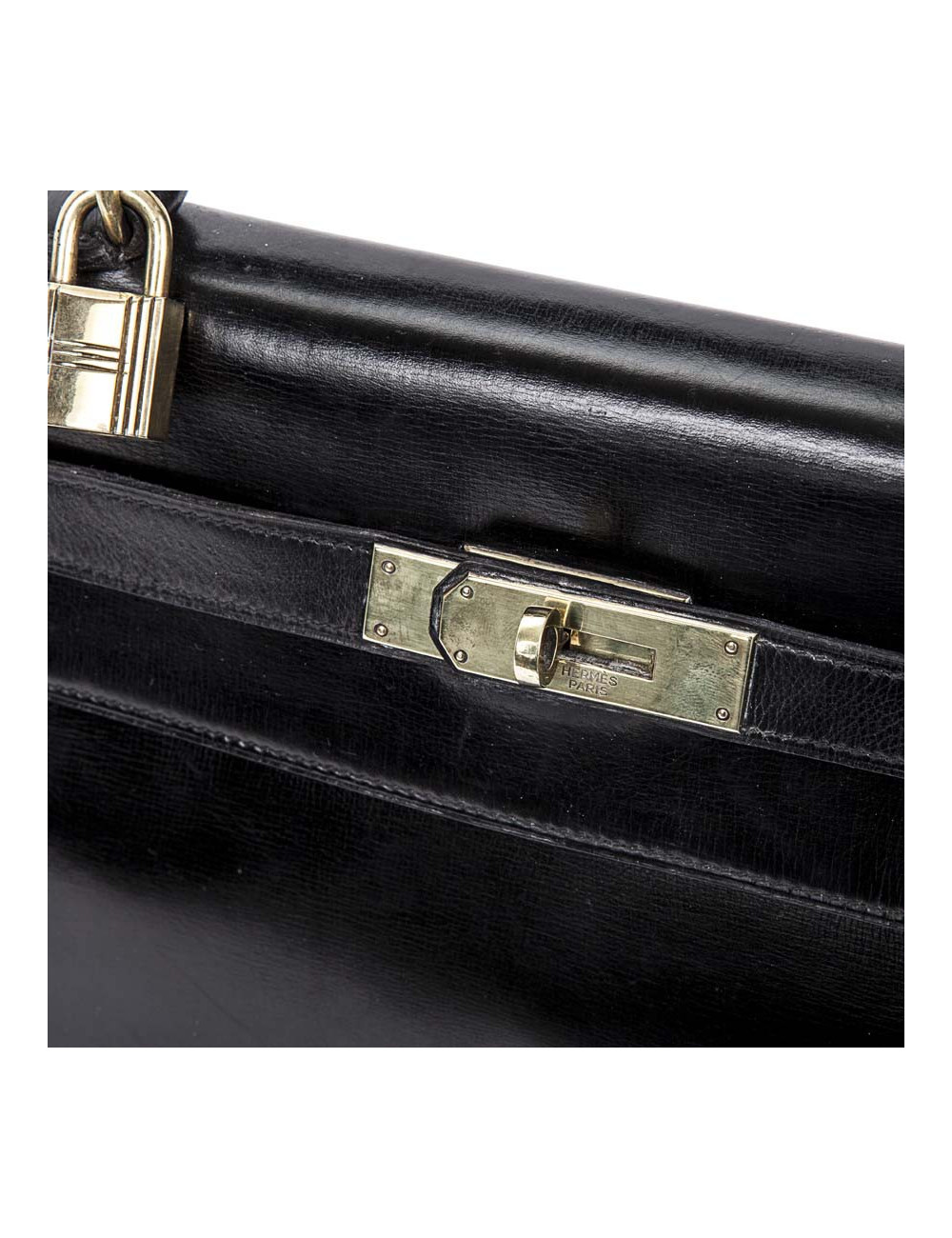 Sac HERMES Kelly 28 box noir