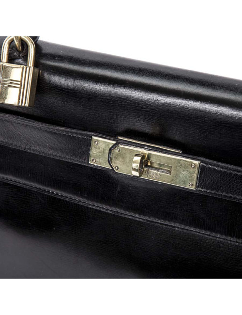 Sac HERMES Kelly 28 box noir