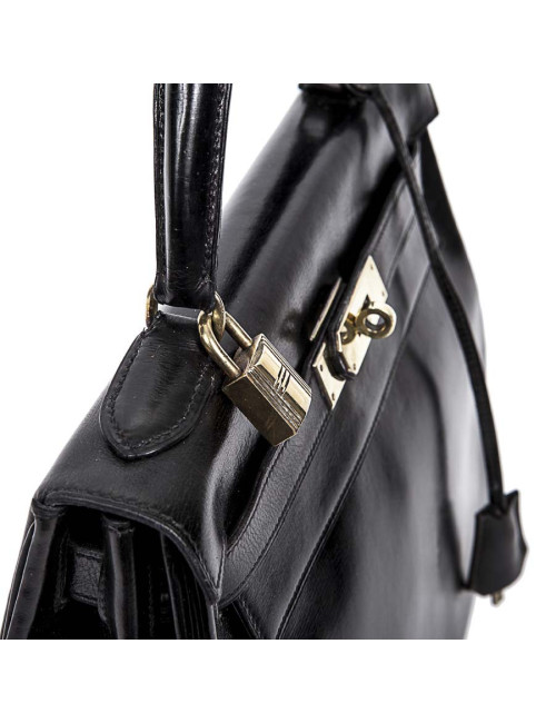 Sac HERMES Kelly 28 box noir