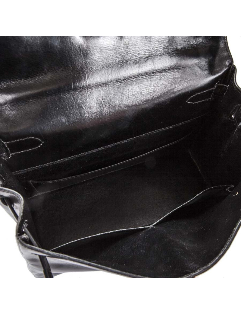 HERMES Kelly 28 black box bag