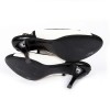 High Sandals CHANEL T39, 5 black and white two-tone leather