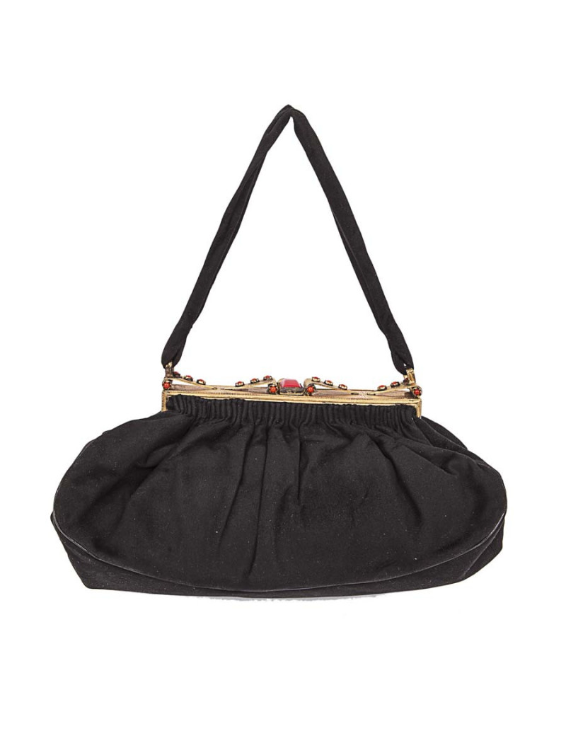 Sac en veau velours noir Vintage "40"