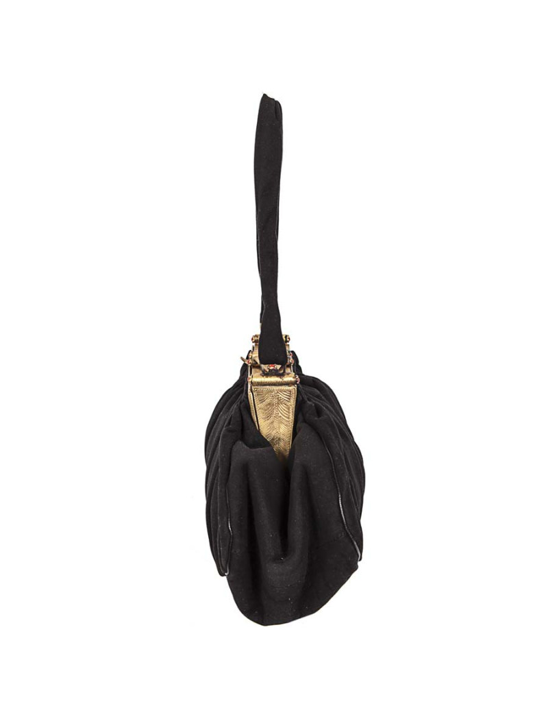 Sac en veau velours noir Vintage "40"