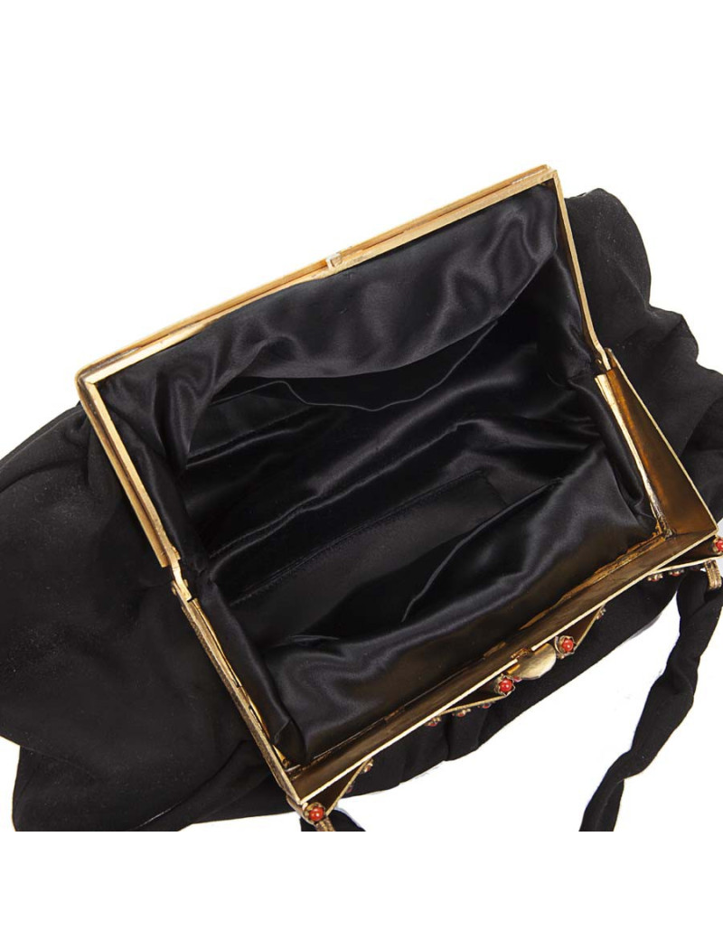 Sac en veau velours noir Vintage "40"