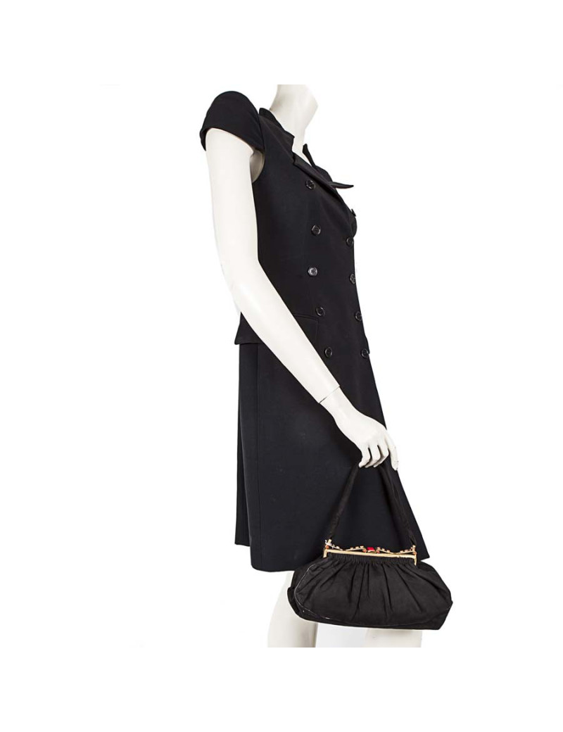 Sac en veau velours noir Vintage "40"