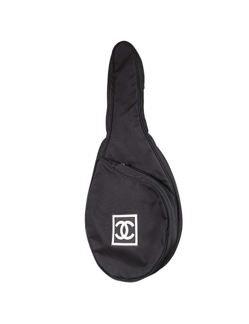 Housse raquette de tennis CHANEL toile noire