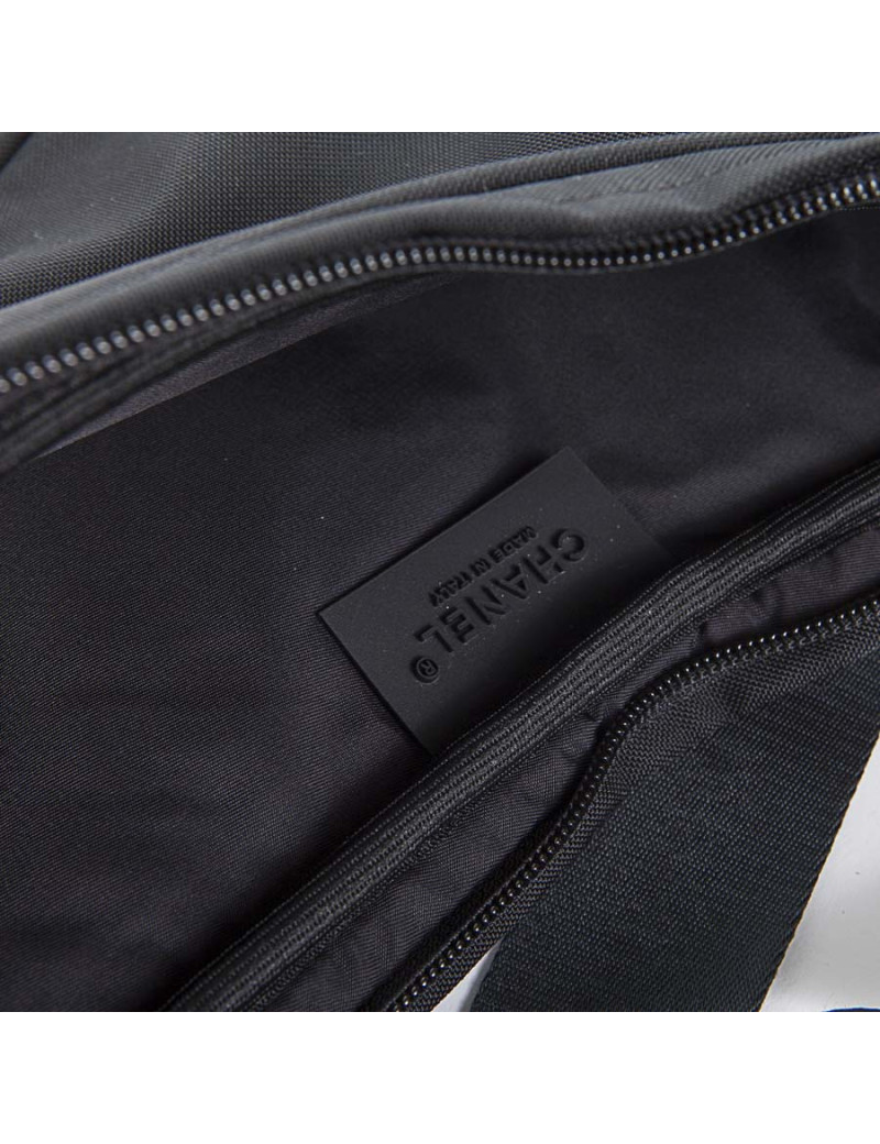 CHANEL Black canvas tennis racquet cover