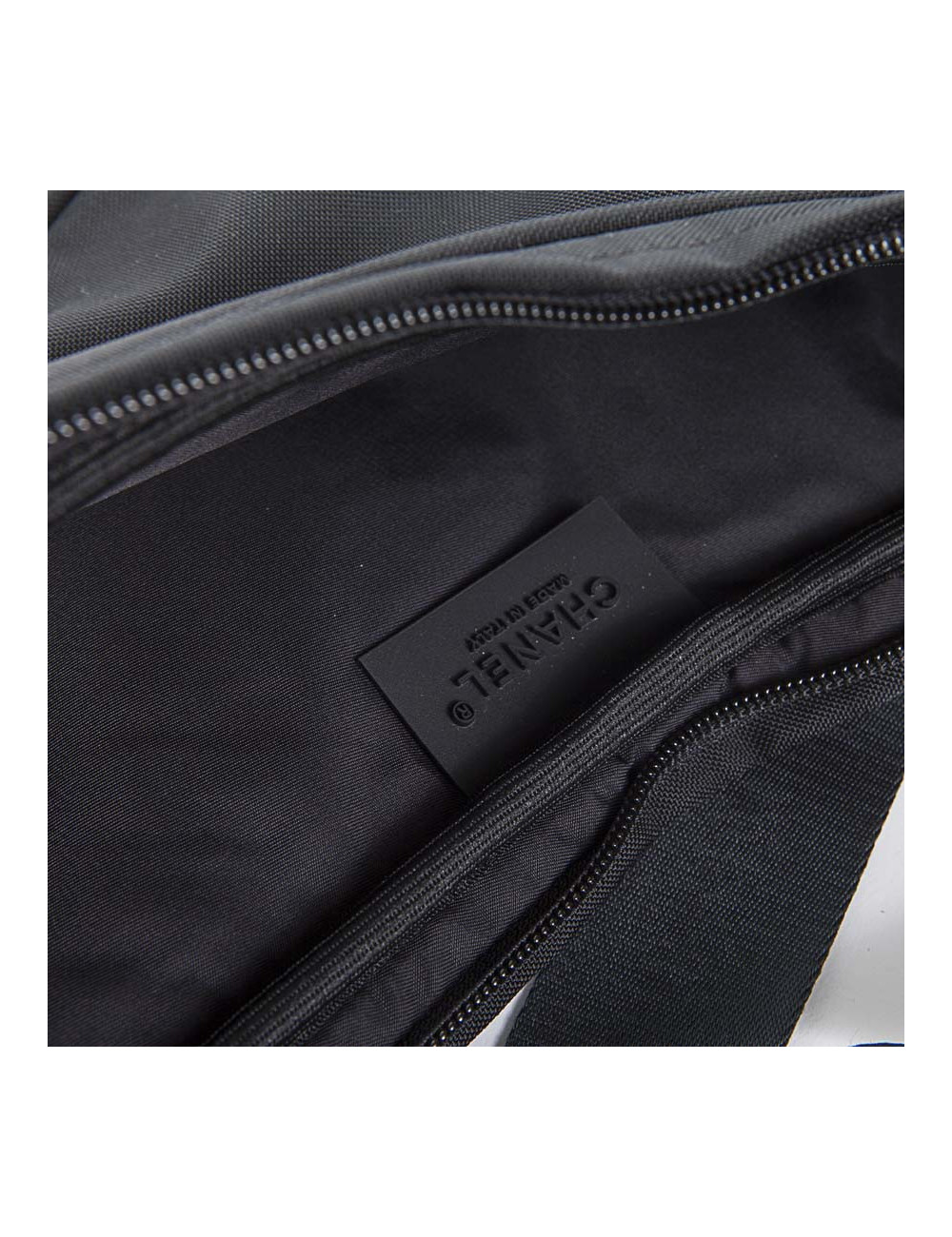 Housse raquette de tennis CHANEL toile noire