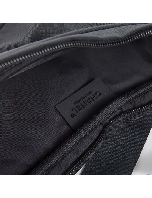 CHANEL Black canvas tennis racquet cover
