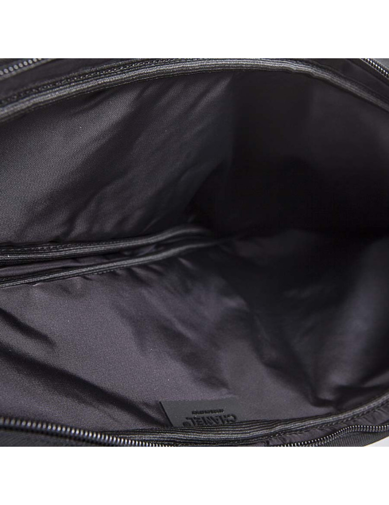 CHANEL Black canvas tennis racquet cover