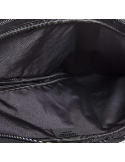 CHANEL Black canvas tennis racquet cover