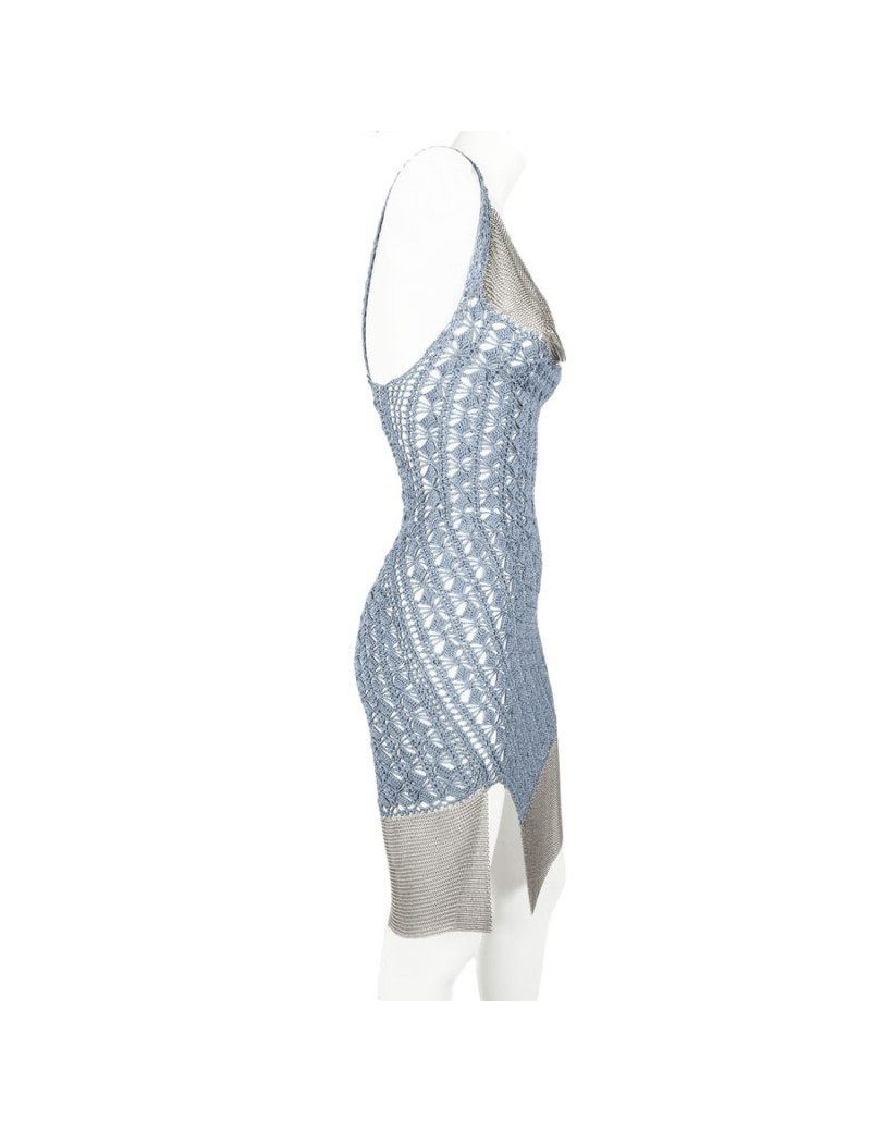 Dress CHRISTIAN DIOR Boutique blue hook and side mesh