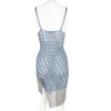 Dress CHRISTIAN DIOR Boutique blue hook and side mesh