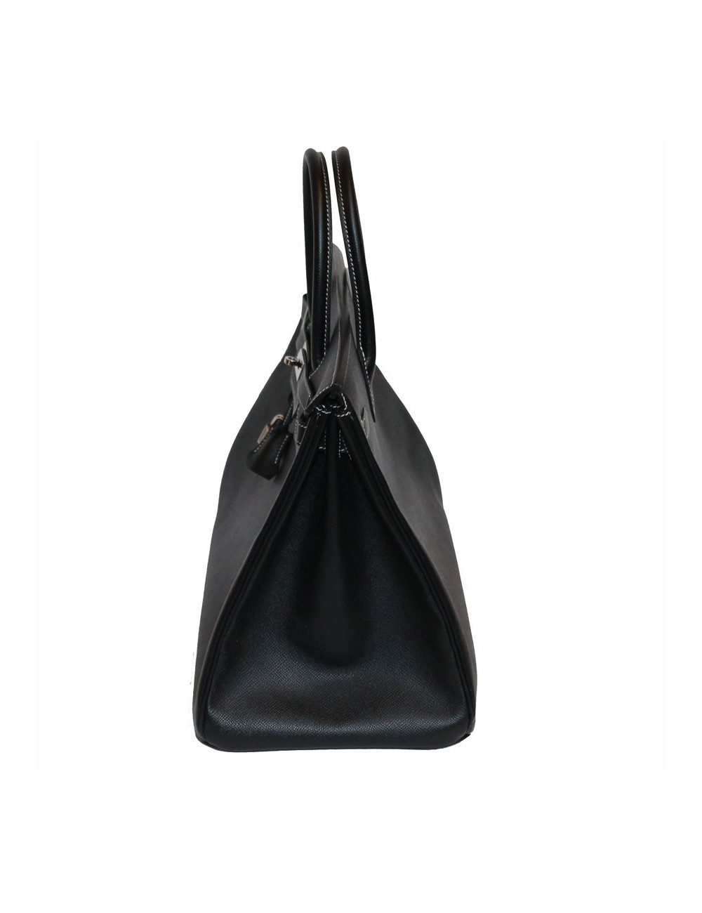 Birkin 40 HERMES epsom noir surpiqûres blanches